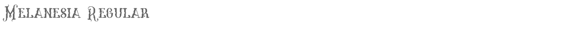 Sample characters Melanesia Font